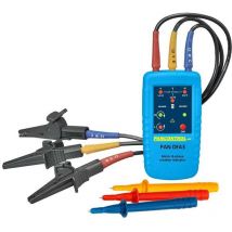 Pancontrol.at - Motor- und Drehfeldrichtungsanzeige mit 3 LEDs (120-400V cat iii) mit Zubehör (Batterie nicht im Lieferumfang enthalten)