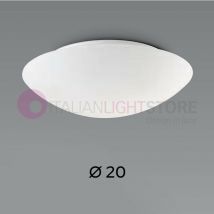 Pandora Plafoniera a Parete in Vetro Soffiato Bianco D.20