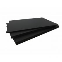 Mccover - Panel de fibra composite plano y liso (2 colores) - Color - Negro, Espesor - 5 mm, Anchura - 40 cm, Longitud - 80 cm, Superficie cubierta