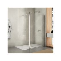 Stano. - Panel Fijo de ducha + Puerta abatible smith Cristal transparente