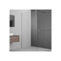 Mirlo - Panel fijo de ducha walk in Perfil Cromado Grosor Cristal 8 mm