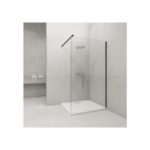 Mirlo - Panel fijo de ducha walk in Perfil Negro Grosor Cristal 8 mm