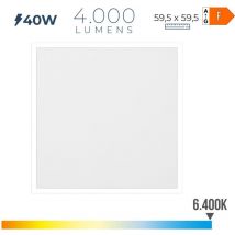 Panel led 40 w 6400 k 4300 lm luz fria 59,5 x 59,5 x 2,9 cm