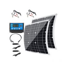 Paneles solares 2X 100W 12V 30A Cabina de barco Controlador solar para el hogar