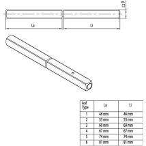 Carré porte Ogro 120 fs secure 9mm ts 100-106mm broche pleine fendue Ogro
