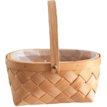 Panier 1pc Panier de rangement créatif en rotin tissé Panier à fleurs Panier à fruits (bois)