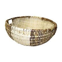 Panier à bûches rond en osier - Diamètre: 43 cm