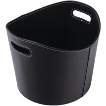 Panier à bûches rond Werka Pro 39xh 31cm Similicuir noir Similicuir noir