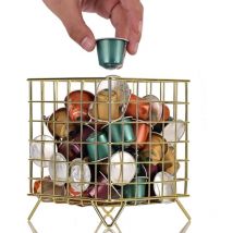 Panier à Capsules De Café(doré), Rangement Capsule Vertuo,rangement capsule ,Accessoires De Café Parfaits Grande Capacité