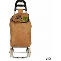 Chariot à provisions marron 3,3 l 36 x 95 x 35 cm (10 pièces)