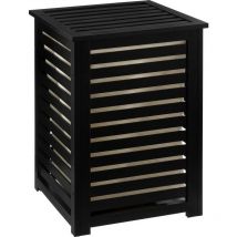 Panier à linge 65L bois noir