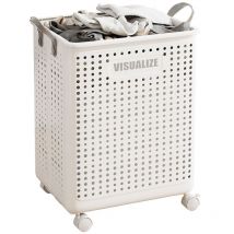 Aafgvc - Panier à linge à roulettes, panier à roulettes - paniers à linge roulants pliables et ventilés Panier à linge multifonction, panier à linge