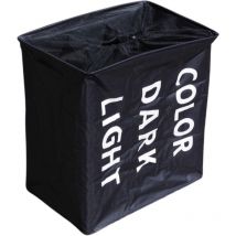 Promo Linge - Panier à linge avec roues – Corbeille à Linge en Tissu – Idéal petit espace – Panier à Linge sale avec Filet Protecteur - 34 x 54 x 53