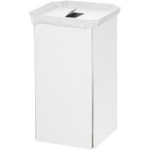 Lineabeta - Panier à linge carré en aluminium blanc Bandoni avec