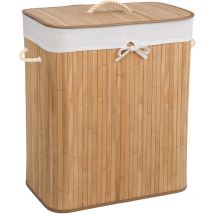 Panier à linge bambou rectangulaire -