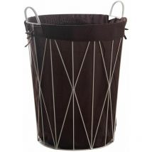 Panier à linge en métal et coton