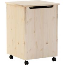 Panier à linge et roulettes rana 45x45x64 cm bois massif de pin Vidaxl