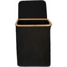 Panier à linge, Panier à linge avec couvercle - Pour salle de bain et chambre,noir - RWPanier à linge