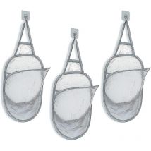 Panier à linge pliable 3 pièces, panier à linge sale avec poignée