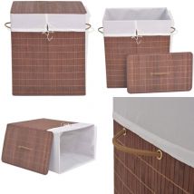 Vidaxl - Panier à linge rectangulaire Bambou Marron - panier à linge - paniers de linge - Home & Living - Brun