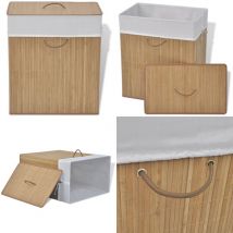 Vidaxl - Panier à linge rectangulaire Bambou Naturel - panier à linge - paniers de linge - Home & Living - Brun
