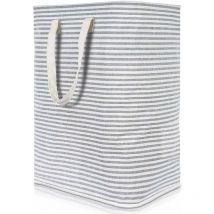 Panier à Linge Sale 72L Pliable Imperméable en Tissu avec Une Grande Capacité Gris, 40x30x60cm