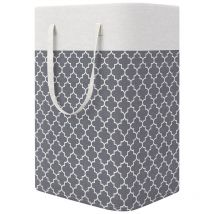 Linghhang - Panier a Linge Sale,Grand Panier à Linge avec Anse,75L Organiser Paniers pour Vêtements Stockage,Pliable Sac à Linge en Tissu Corbeille a