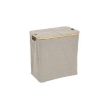 Panier à linge tidy box 80l pliable double gris - 5five