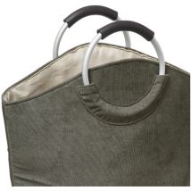 Panier à linge velours 35 litres 'Trio' Atmosphéra - Couleur: Kaki