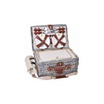 Les Jardins De La Comtesse - Cesta de picnic Angers para 4 personas, completa con compartimento isotérmico - Dimensiones: 46x31x22cm