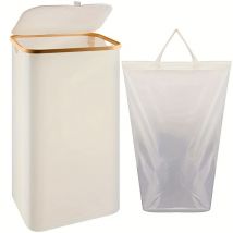 Tonchean - Bamboo dirty clothes basket bedroom with inner bag and lid foldable dirty clothes storage basket bathroom large siz
