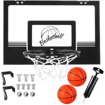 Yoleo - Panier de basket-ball Interieur,2 Ballons et Pompe à Ballon du Basket,Panier de Basket Mural,pour Enfants Bureau Chambre