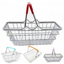 Panier de courses de supermarché miniature en métal pour enfants, jeu de rôle, jouet, cadeau