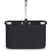 Jalleria - Panier de courses pliable 30L, grand panier de pique-nique avec poignées rembourrées, panier pliable pratique, sac de courses avec cadre