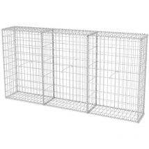 Homemiyn - inlife Panier de gabion Acier galvanisé 200x30x100 cm - Argent