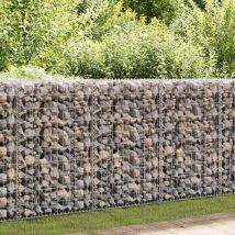 Panier de gabion Mur en gabion Clôture de gabion Acier galvanisé 150x50x100 cm 39887