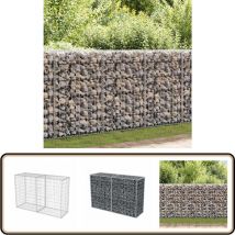 Panier de gabion Acier galvanisé 150x50x100 cm - Panneau De Cloture - Clôture Métallique - Clôture Rigide - Gabions - Brise Vue