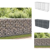 Panier de gabion Acier galvanisé 200x50x100 cm - Panneau De Cloture - Clôture Métallique - Clôture Rigide - Gabions - Décoration Extérieur