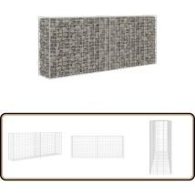 Panier de gabion Acier inoxydable 85x30x200 cm - Gabion - Clôture - Muret - Décoration Extérieure - Aménagement Paysager