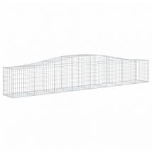 Paniers à gabions arqués 6 pcs 400x50x60/80 cm Fer galvanisé vidaXL