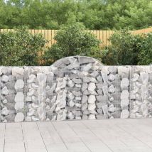 Furniture Limited - Cestas de gaviones 3 uds forma de arco hierro