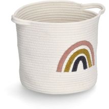 Zeller Present - Panier De Rangement Tressé Rainbow, Ø 32 Cm
