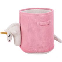 Beliani - Panier de Rangement en Coton avec Licorne Chambre Enfant Accessoires Rose Narroti