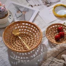 Panier de rangement en rotin tressé, porte-serviettes, organisateur de gâteaux aux fruits, accessoires de photographie