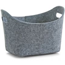 Aufbewahrungskorb Filz oval 31,5x19x21cm grau