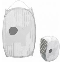 Panier De Rangement Pour Vêtements Sales, Panier à Linge Pliable Pop-Up Panier à Linge En Maille Portable, Peut Être Utilisé(Éléphant Gris)