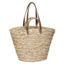 Panier de Shopping en Osier 4 Anses 36cm Naturel