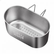 Panier de Vidange Evier Crépine - Acier Inoxydable, Facile à Utiliser, pour Cuisine, Support de Séchage au-Dessus d'Évier pour Stockage et Lavage des