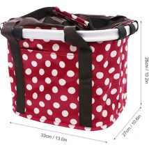 Panier de vélo pliable, panier de guidon de vélo amovible, porte-panier en toile avant de vélo, chariot pour animaux de compagnie facile à installer