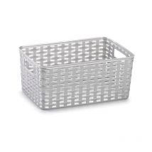 Panier Mimbre 29x19,5 cm d'argent